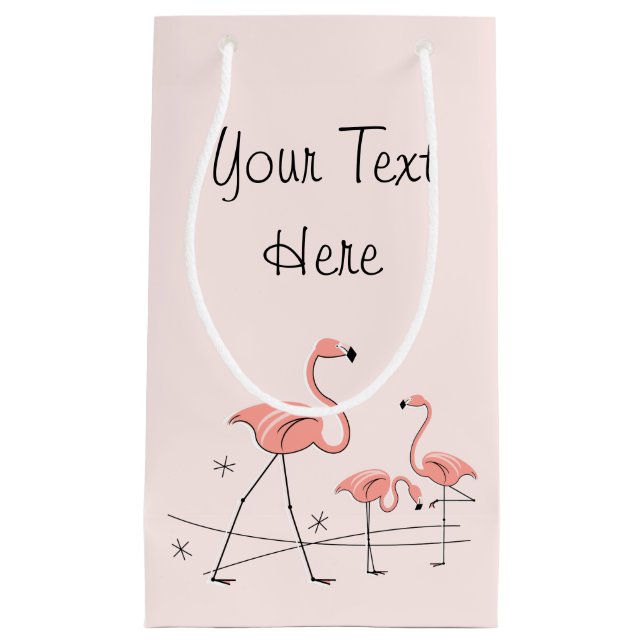 Flamingos Rosa Trio 2 Textpresentsäck liten (Framsidan)