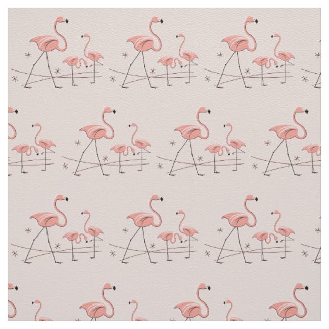 Flamingos Rosa Trio 2-tyg Tyg (Provkarta)