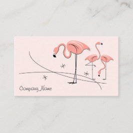Flamingos Rosa Trio 3 affärskort Visitkort