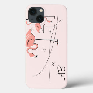 Flamingos Rosa Trio 3 "Monogram" iPad Mini fodral