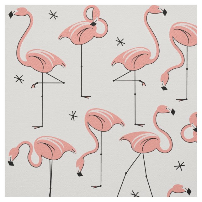 Flamingos Rosa Tyg (Provkarta)