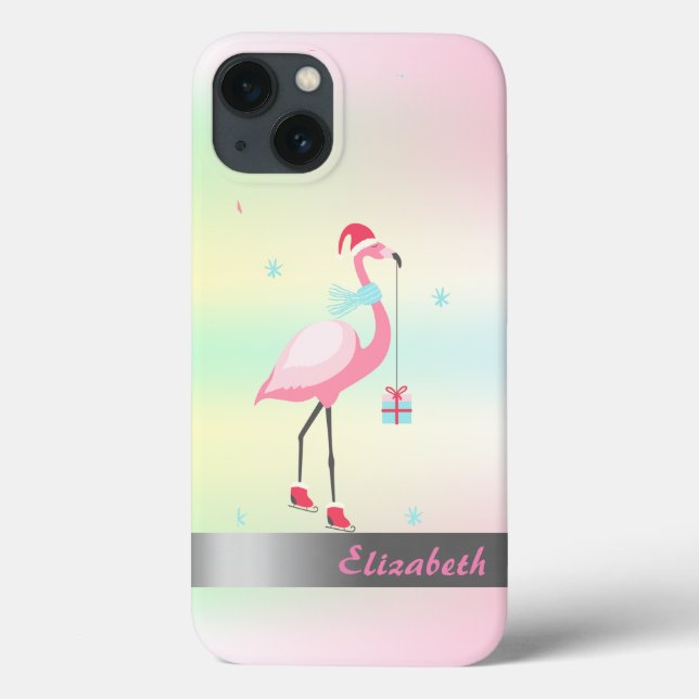  Flamingos Santa mössa Holografisk Iridescent  (Baksida)