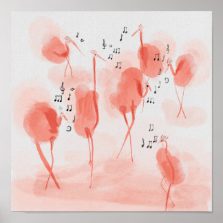 Flamingos singling poster