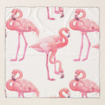 Flamingos Sjal<br><div class="desc">Handmålade vattenfärgade flamingfåglar,  sömlösa mönster</div>