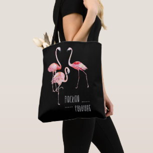 Flamingos som flockas den sagolika roliga tygkasse
