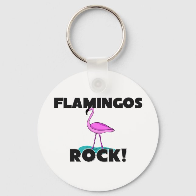 Flamingos Sten Nyckelring (Framsida)