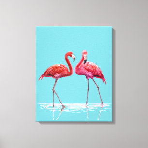 Flamingos Stretched Kanvastryck