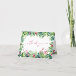 Flamingos Tropical Baby Shower Tack för ditt kort
