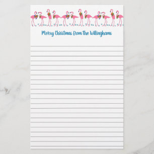 Flamingos Tropical Jul Brev Lining Papper