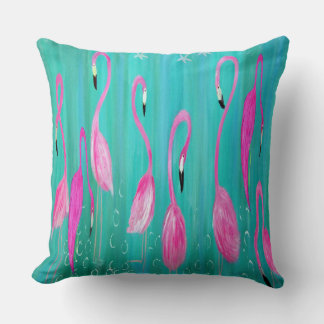 Flamingos tropiska hem kastkudde kudde