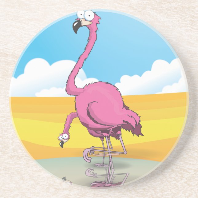 flamingos underlägg sandsten (Framsidan)