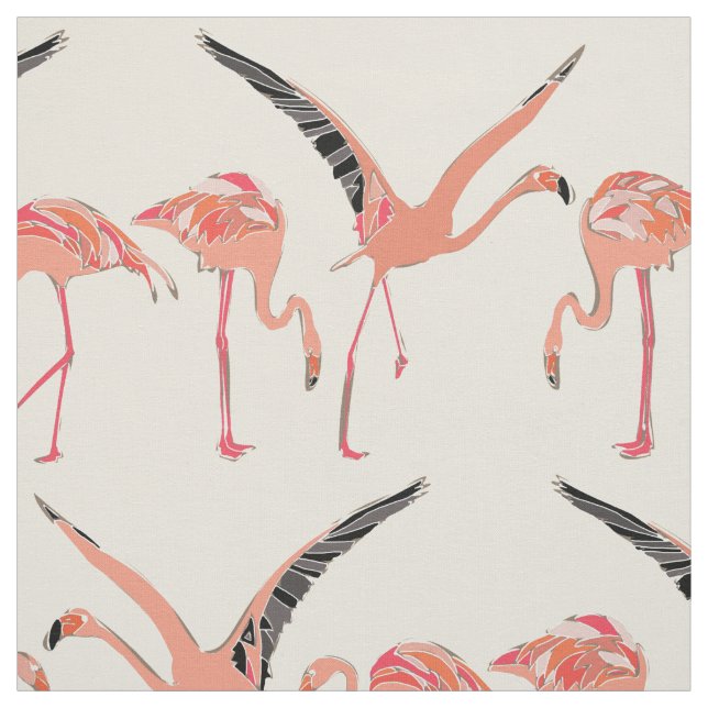 flamingos vanilla tyg (Provkarta)