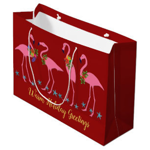Flamingos Warm-jul - stor Papper gift-bag