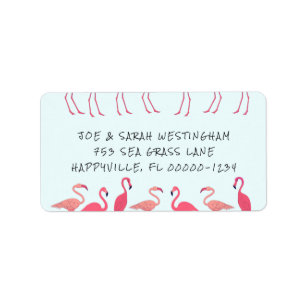 Flamingosamling Roliga Returadressetiketter Adressetikett