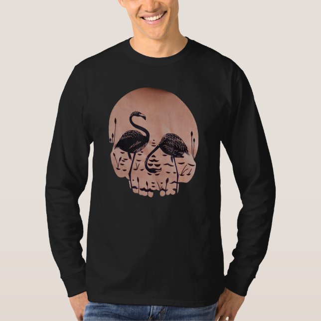 Flamingoskalle T Shirt (Framsida)