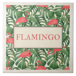 Flamingoskylt Kakelplatta