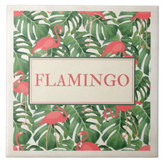 Flamingoskylt Kakelplatta
