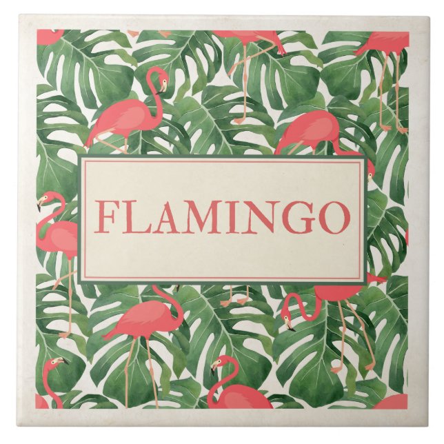 Flamingoskylt Kakelplatta (Framsidan)