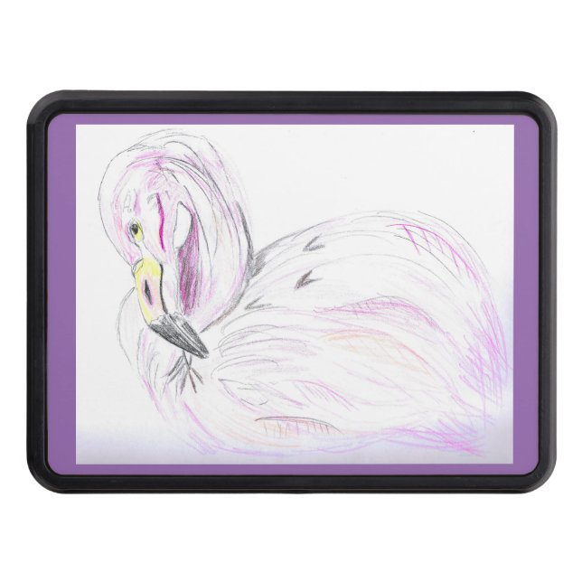 Flamingosläphaken täcker skydd för dragkrok (Framsidan)