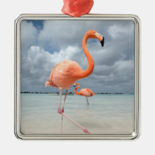 Flamingosstrand Aruba Julgransprydnad Metall