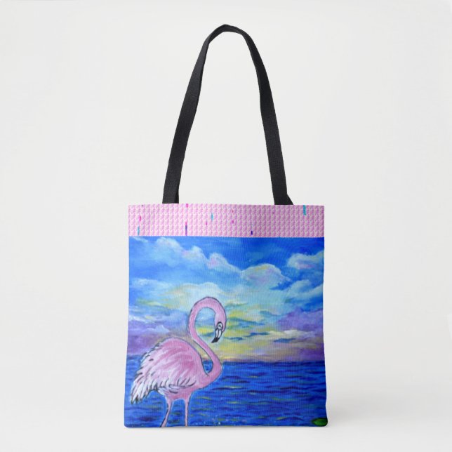 Flamingototot hänger lös tygkasse (Framsida)