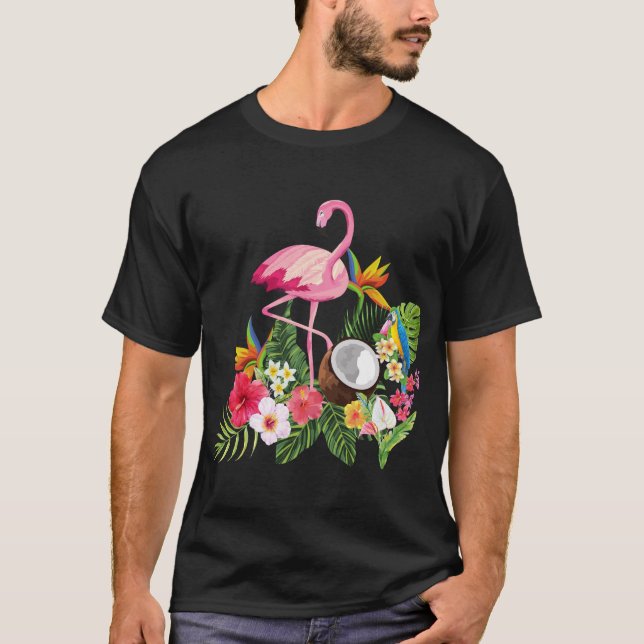 Flamingotropisk design T-Shirt (Framsida)