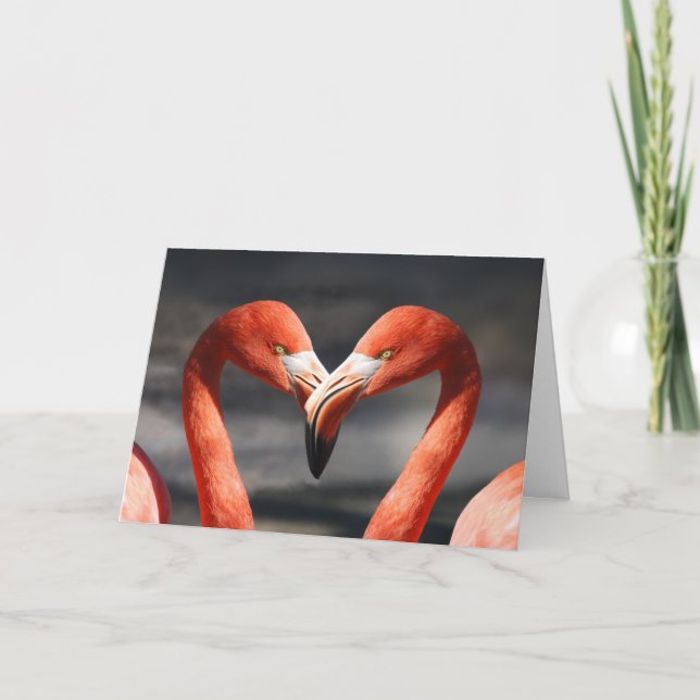 Flamingovalentines daykort helgkort (Framsida)