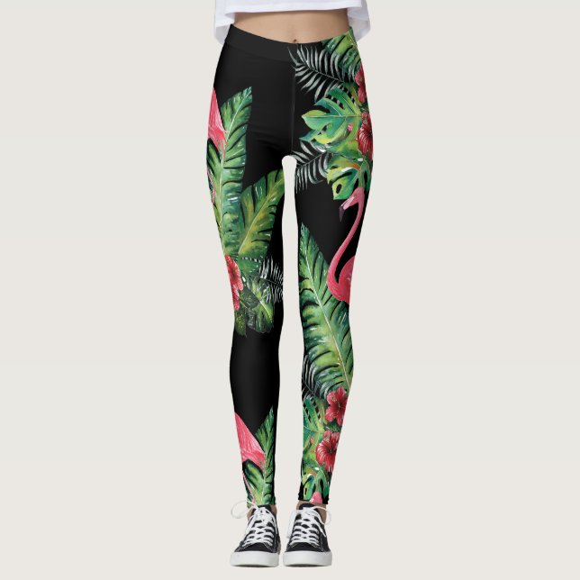 Flamingovattenfärg Leggings (Framsida)