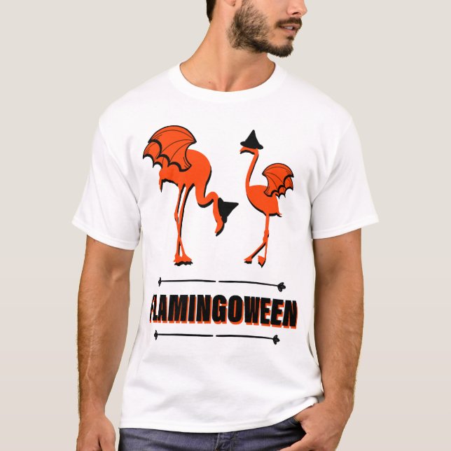 Flamingoween - Halloween T Shirt (Framsida)