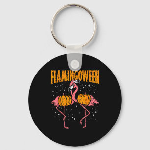 Flamingoween Pumpa Flamingos Roliga Fåglar Hallowe Nyckelring