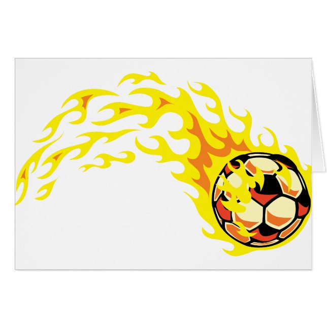 Flamin's Soccer Ball Hälsningskort (Framsidan Horizontal)