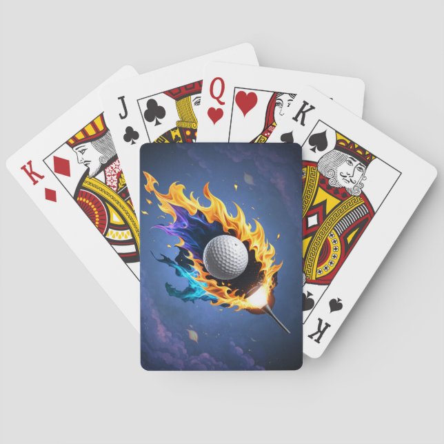 Flamintensitet: golf boll i aktion. casinokort (Baksidan)