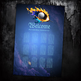 Flamintensitet: golf boll i aktion. poster