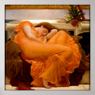 Flamjuni-målning efter Frederic Leighton Poster