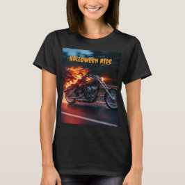 Flamläggning på motorcykel t shirt