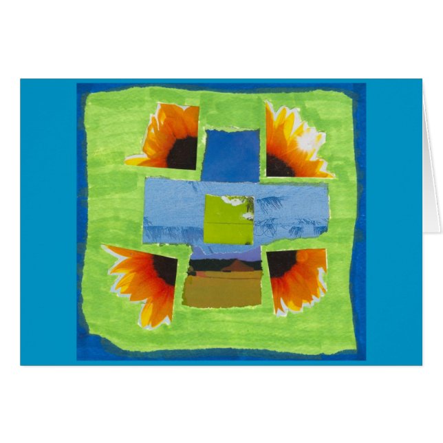 Flamma av blomman hälsningskort (Framsidan Horizontal)