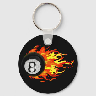 Flamma boll 8 nyckelring