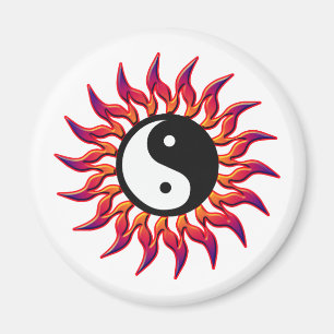 Flamma den Yin Yang solen Magnet