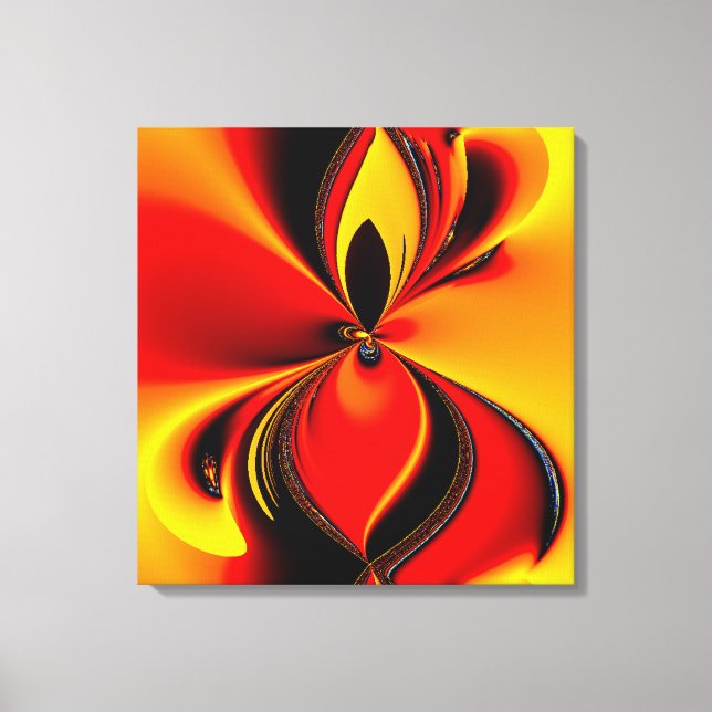 Flamma Färg-Kanvastrycket Enkelt till fyrkantigt Canvastryck (Framsida)