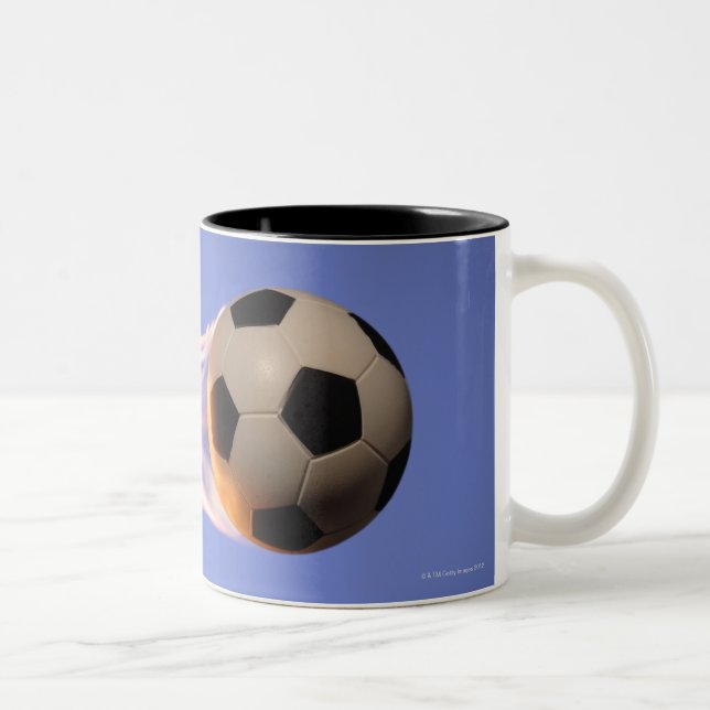 Flamma fotboll Två-Tonad mugg (Höger)