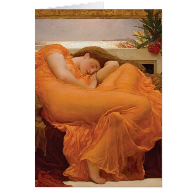 Flamma Juni av Frederic Leighton OBS Kort (Framsidan)