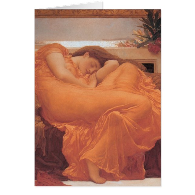Flamma Juni av Frederick Leighton Hälsningskort (Framsidan)