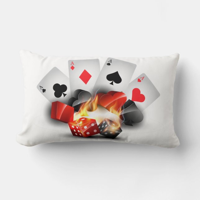 Flamma pokerkasinovit lumbarkudde (Framsida)