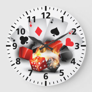 Flamma pokerkasinovit stor klocka