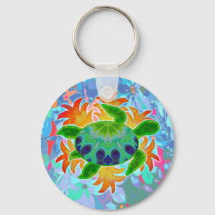 Flamma sköldpaddan Keychain Nyckelring