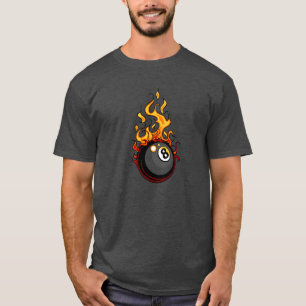 Flamma T-tröja för åtta bollbiljard T-shirt