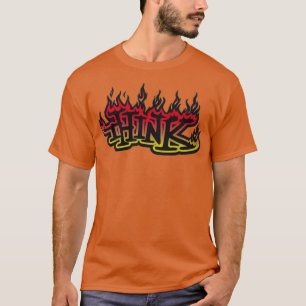 Flamma tänka skateboard-design t shirt