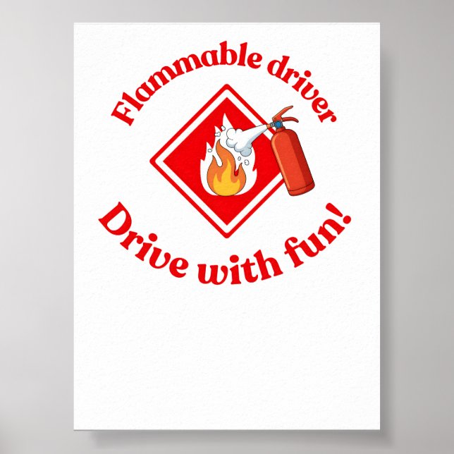 Flammable Driver Trucker | ADR digital download Poster (Framsidan)