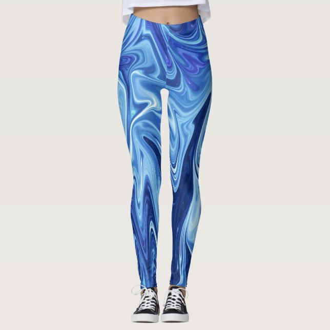 Flammålning av Abstrakt | Bästa abstrakt-väggkonst Leggings (Framsida)