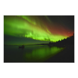 Flammande aurora fototryck